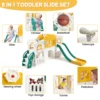8 In 1 Toddler Slide Indoor Playground, Indoor Slide Toddler Playset For Toddlers 1-3, Kids Outdoor Playground With Slide