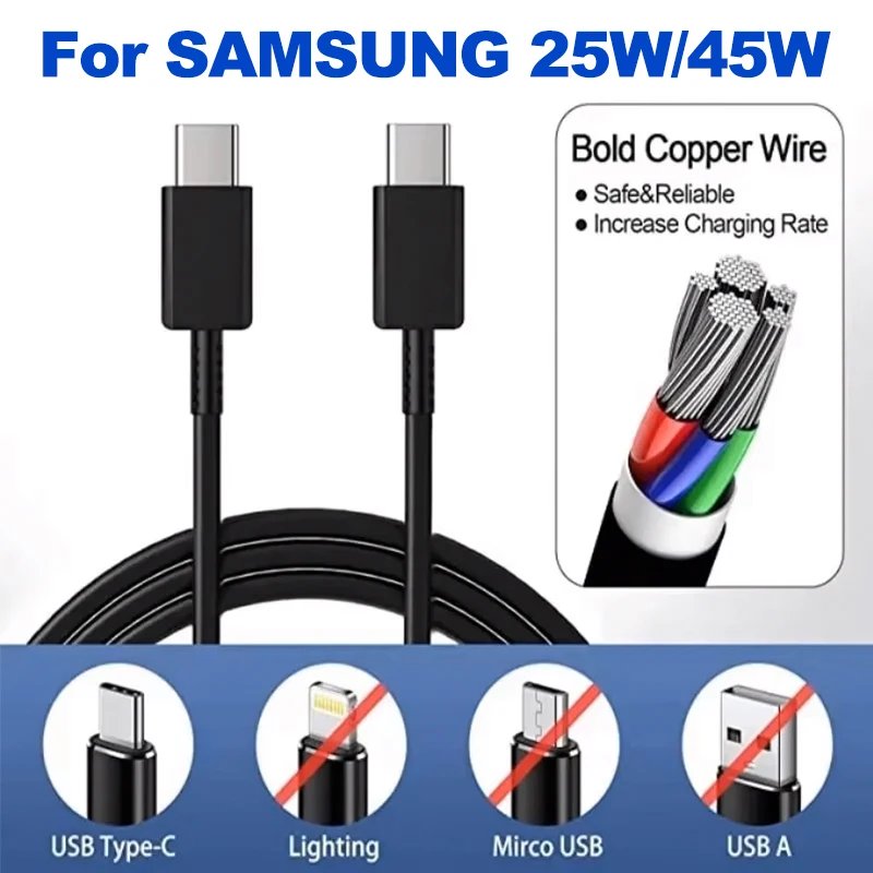 High-Speed 45W USB-C to USB-C Charging Cable with PD Technology