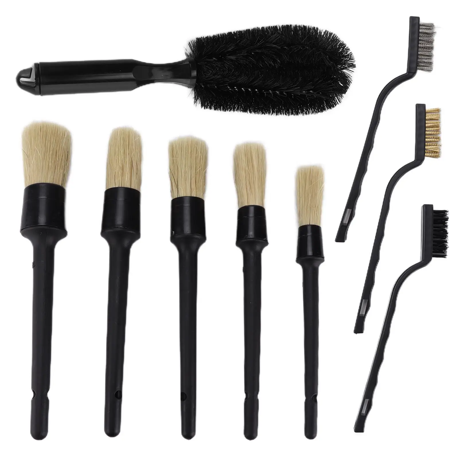 Detailing Brushes Kit Car Wheel Cleaner Wet Dry Use for auto Wheels Dashboard