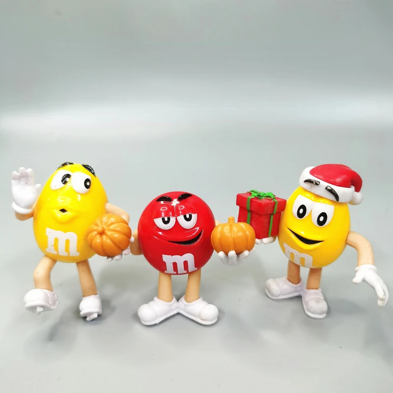 

Genuine Cartoon M Bean Action Figure Cute Chocolate Bean Doll Figure Modle Collectible Toys Ornaments Kids Gifts