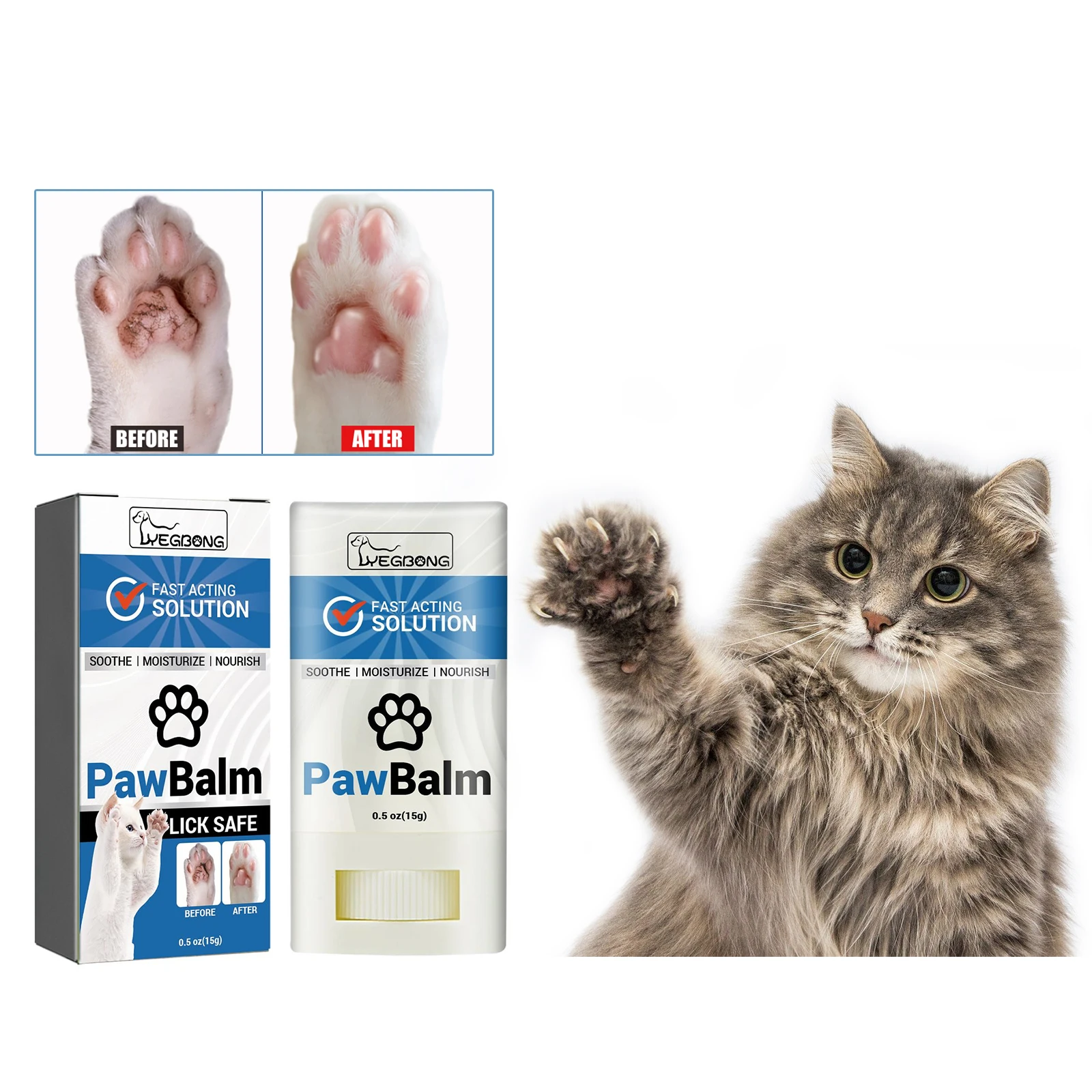 Paw Balm for Cats Dog Foot Cleaning Moisturizing Soother Nose Paw Pad