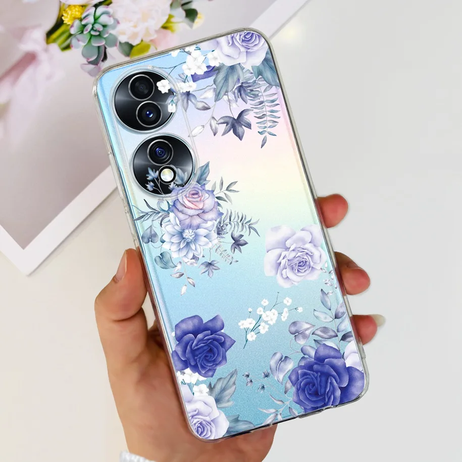 Floral Clear Shockproof Silicone Phone Case – Fashionable and Durable Protection