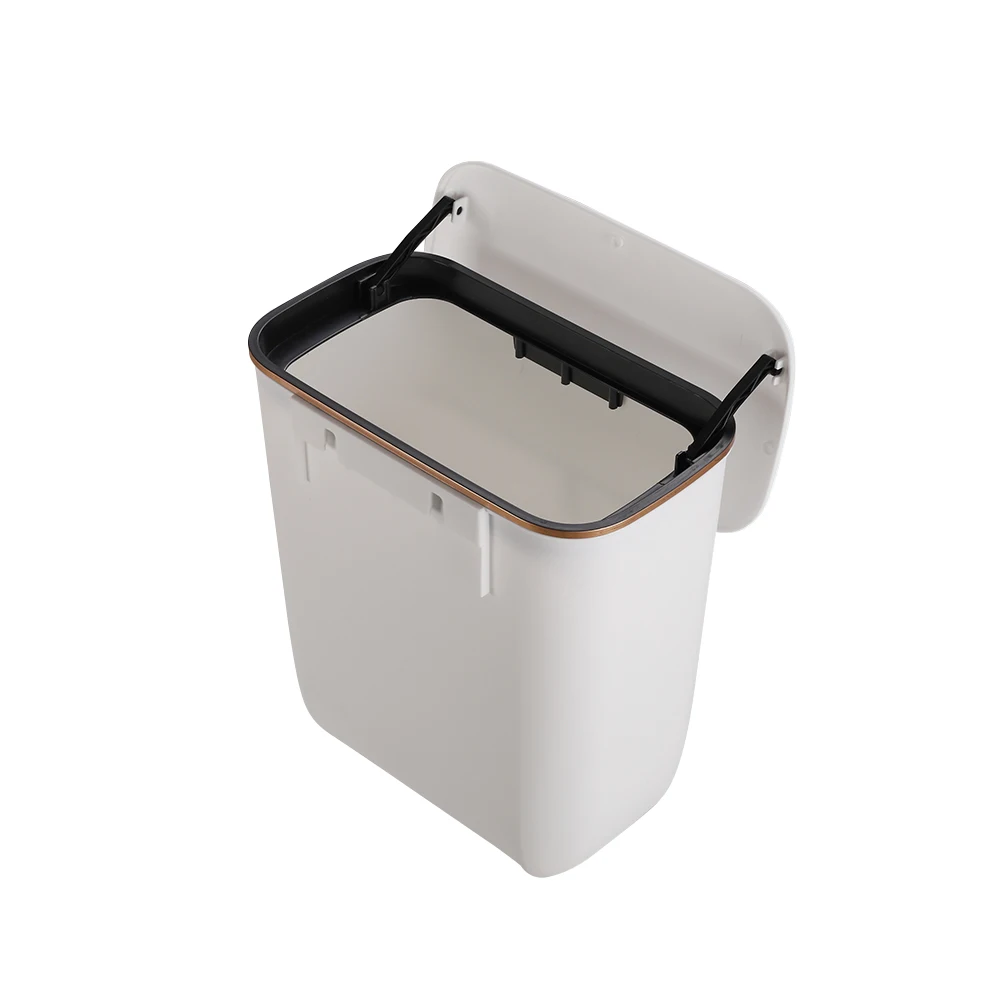 Kitchen Bathroom Hanging Waste Bin with Lid Wall Mounted Garbage Can for Cabinet Under Sink Waste Garbage Compost Bin: 3 - 5 Days Free Delivery Only UK