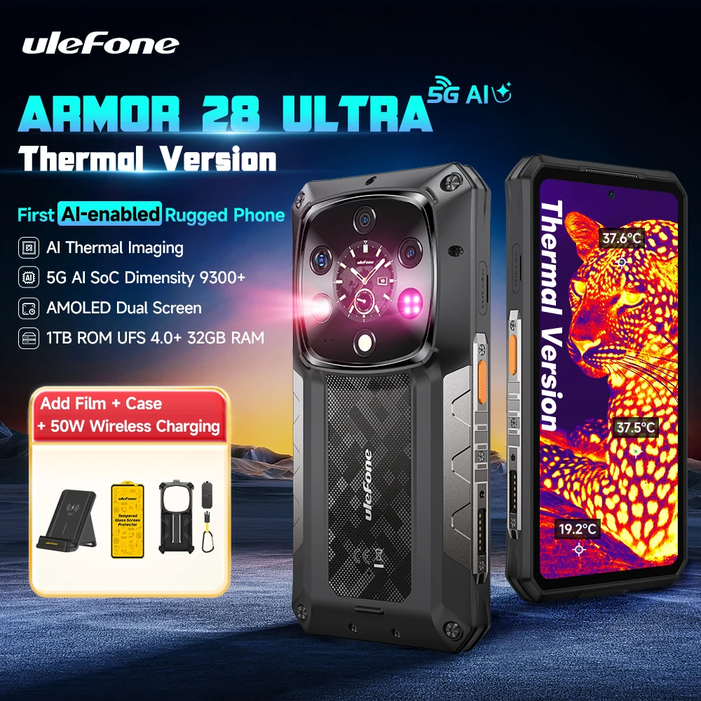 Ulefone Armor 28 Ultra 5G AI Thermal Imaging Rugged Phone
