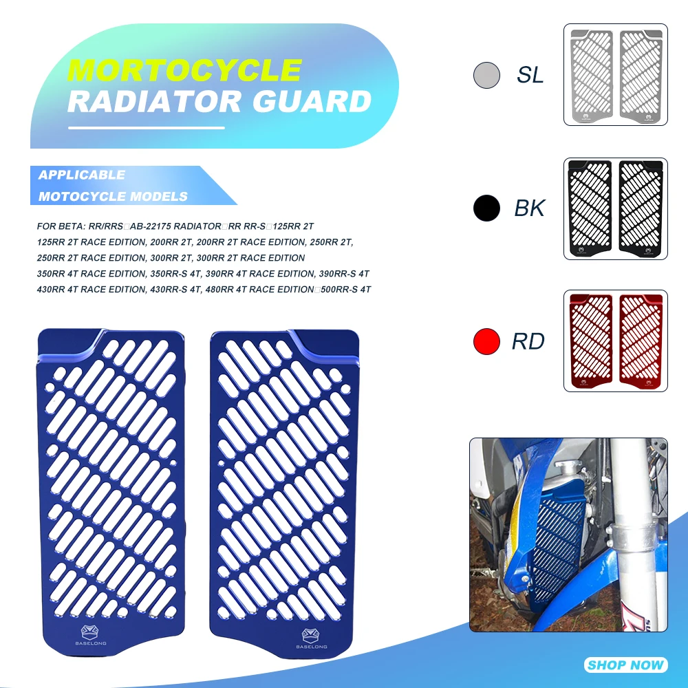 

FOR BETA RR 300 300RR 2T Race Edition 2020 2021 2022 2023 Motorcycle Accessories Aluminum Radiator Guard Protector Grille Cover