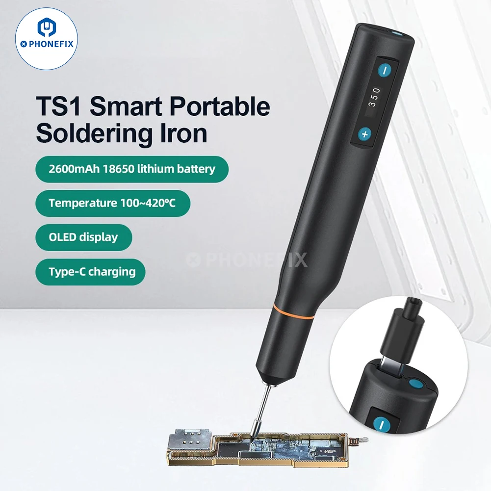 

Умный Портативный паяльник QUICK TS1 с OLED-дисплеем, аккумулятор 2600 мАч для процессора, чипов BGA SMD, ремонт Пайка и Распайка