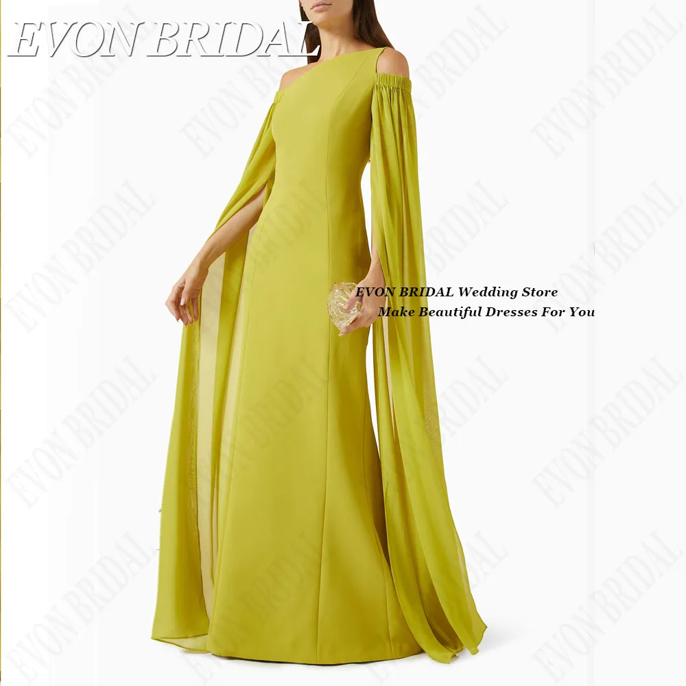 EVON BRIDAL Celebrity Evening Dresses Satin Mermaid Dubai Formal Occasion Dresses Sweep Train Long فساتين للمناسبات الخاصة 4