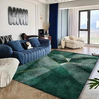 Modern Green Carpets for Living Room Decoration Geometry Rug Large Bedroom Lounge Rugs Non-slip Coffee Tables Mat Easy Clean 1