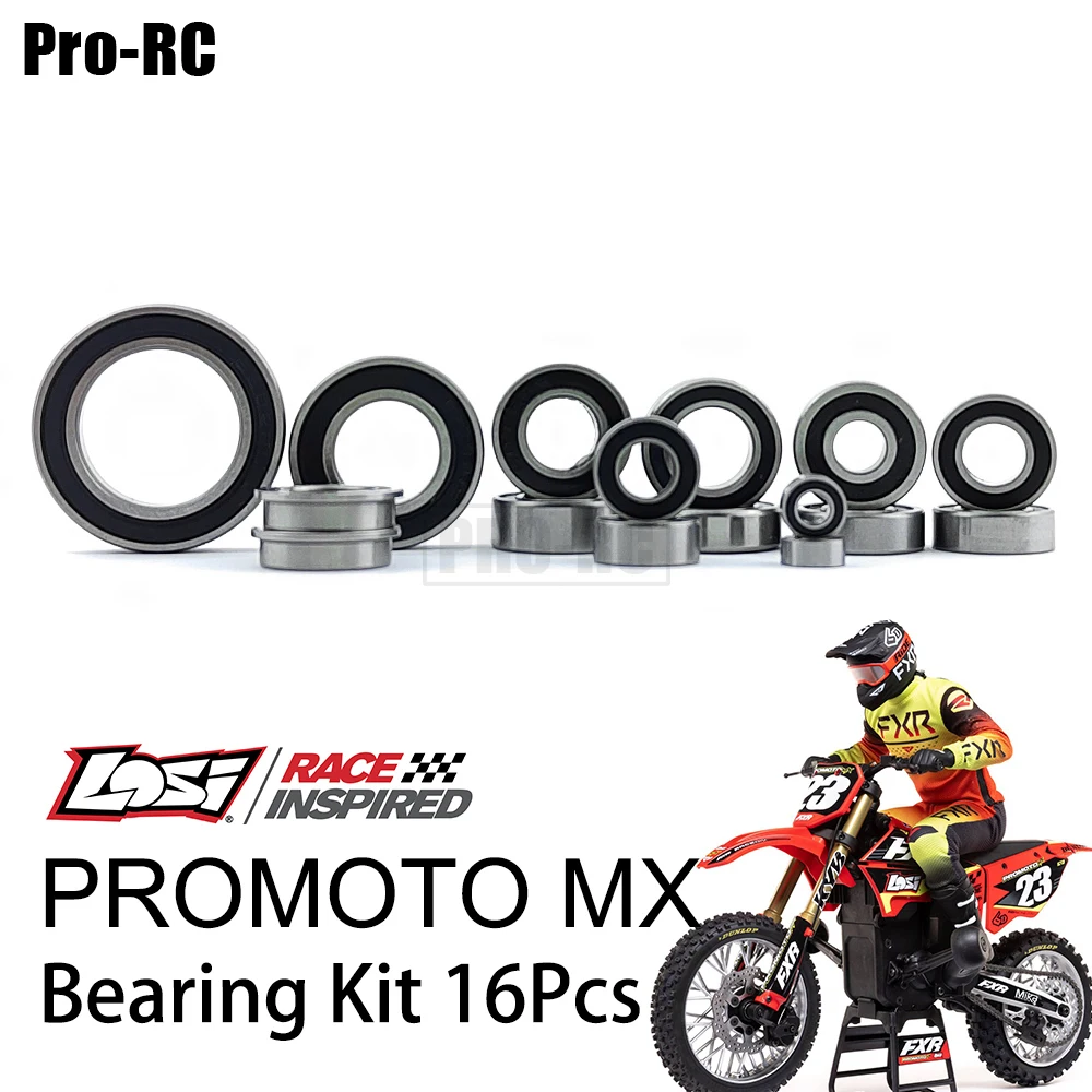 Kit Cuscinetti A Sfera 16 Pezzi Per Losi 1/4 Promo-Mx Promo Mx Moto Rtr Rc Parti Di Aggiornamento