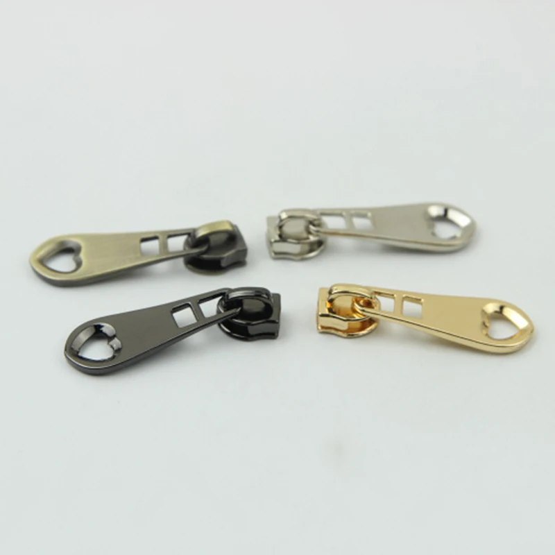 Zipper Repair Kit Zipper Pullers Zipper Sliders Zipper Heads 10Pcs Metal 5# For Jackets Clothes DIY