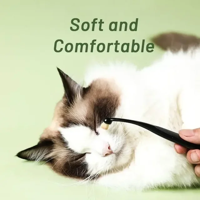 Pet Tear Stain Removal Brush Eye Cleaning Tear Stain Powder Brush Eye Poo Brush Makeup Brush Eye Cleaning Tool for Dog and Cat 4