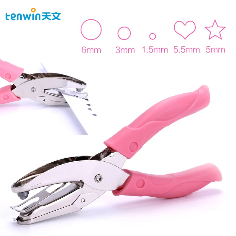 Tenwin School Office Metal Single Hole Puncher Hand Paper Punch