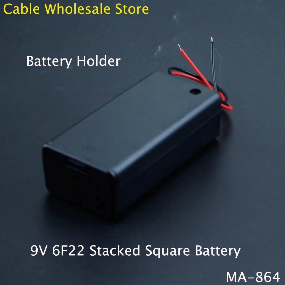 

1Pcs 9 Volt Battery Holder Box PP3 9 Volt Battery Holder Clip With Switch Lead Cover, Battery Holder Box Housing For 6F22 DIY