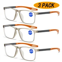 Lunettes de lecture ultra légères pour personnes d'âge moyen et en titane, anti-lumière bleue, lunettes de presbytie à la mode, nouveau paquet de 3 1
