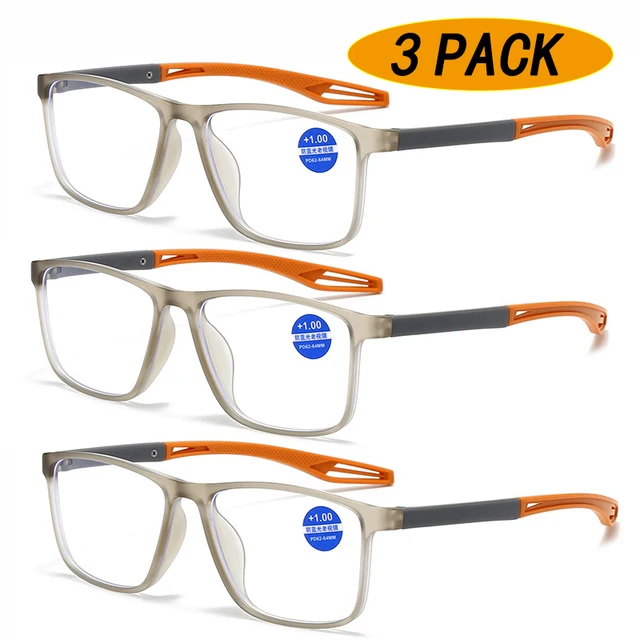 Lunettes de lecture ultra légères pour personnes d'âge moyen et en titane, anti-lumière bleue, lunettes de presbytie à la mode, nouveau paquet de 3 1