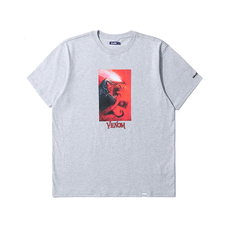 

2024 Marvel coupe short sleeve T-shirt personality Marvel Venom image letter printed T-shirt Summer men breathable top y2k