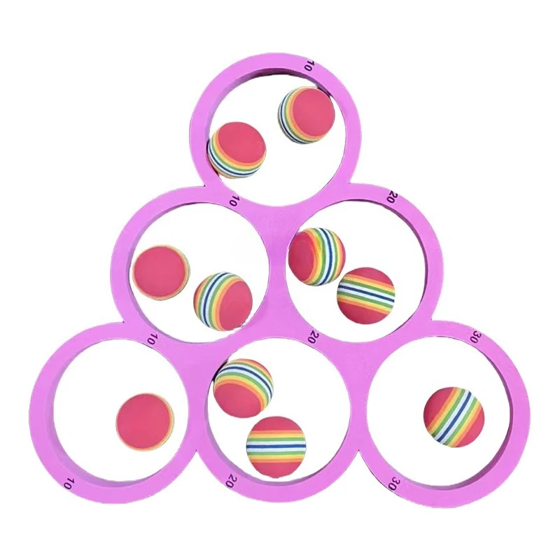 1 SET Triangle Water Throwing Circle with Ball Swimming Pool Throwing Game Set, Family Water Sports Toys, Beach Frisbee