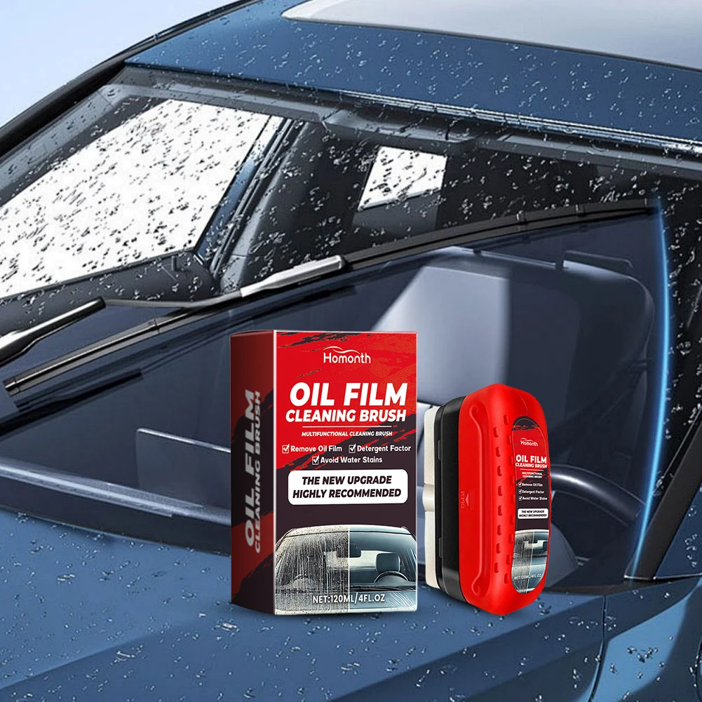 Oil Film Remover Removes Dirt Auto Glass Sponge Cleaning Brush Windshield Oil Film Stain Removal Glass Cleaning Brush