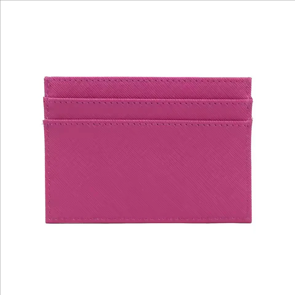Personalized Initials Slim Leather Card Holder - Custom Monogram Name Wallet and DIY Gift