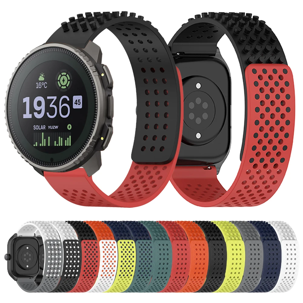 20Mm 22Mm New Soft Silicone Band Per Suunto Vertical Sports Strap Per Suunto 9 5 Peak Pro Dlc / Suunto5 Peak Bracciale Traspirante