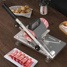  Manual Meat Slicer Stainless Steel Frozen Meat Slice Lamb Beef Cutter Adjustable Meat And Vegetables Slicer Gadget Supplies Item 