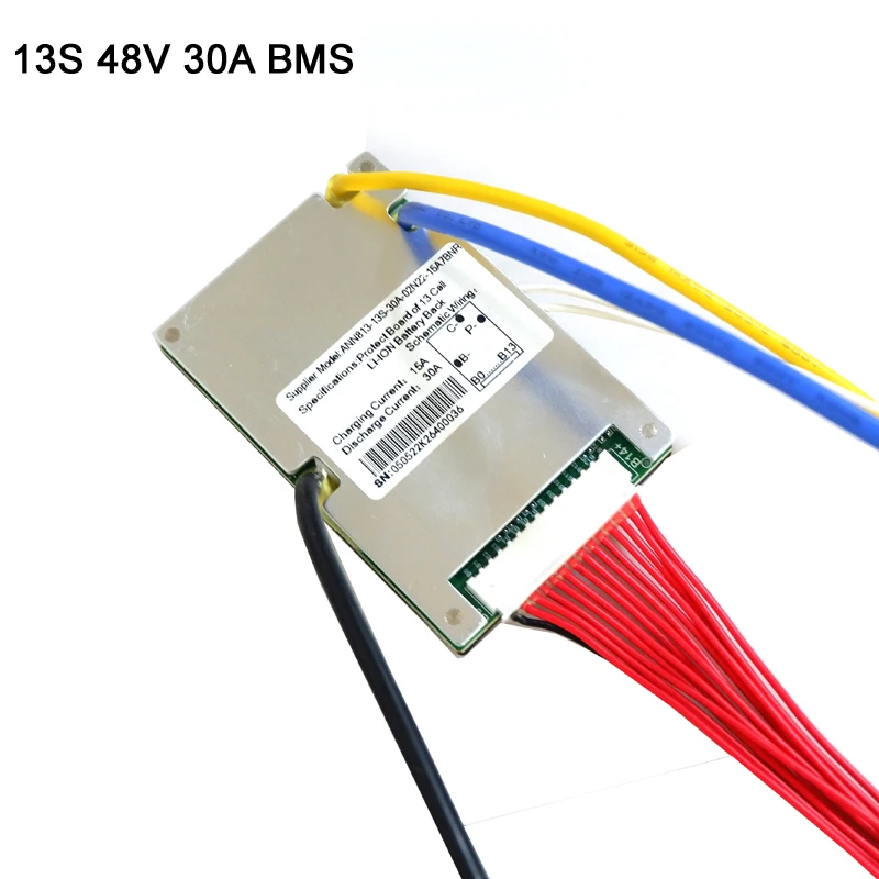 

13S 48V lithium battery BMS,13S 48V 30A,40A and 50A battery protection board,With emperature protection and balance function.