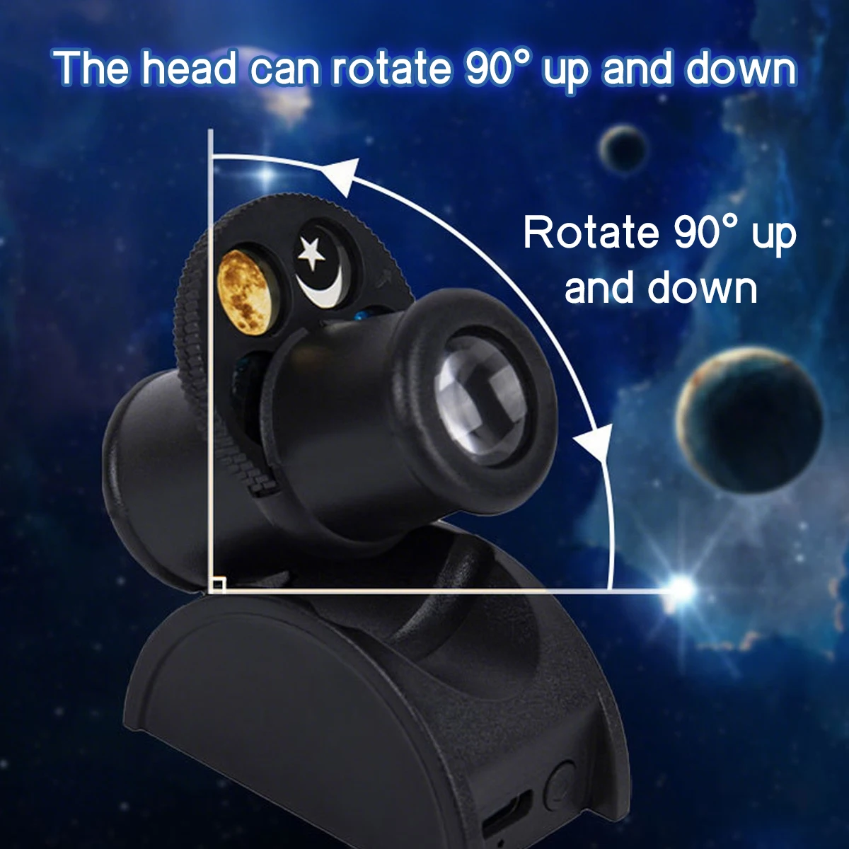 USB Creative Starry Sky Projection Lamp Replaceable Multifunctional Earth Constellation Jupiter Atmosphere Creates a Night Light