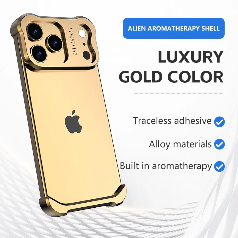 Luxury Titanium Alloy Shockproof Bumper with Lens Protector
