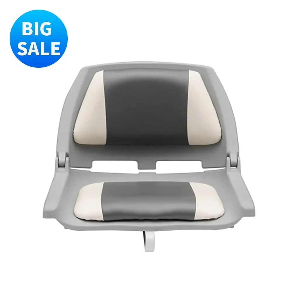 Foldable Low Back Boat Seat for Fishing and Boating, Removable Front Boat Seat