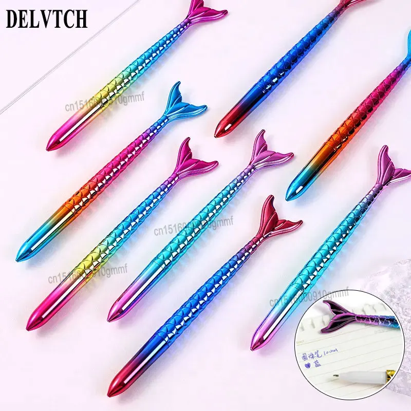 Mermaid 1.0mm Ballpoint Pen Blue Ink Ball Pen Cute Office Signature Handle Kawaii Writing Stationery 15Pcs/20Pcs/30Pcs multifunction ballpoint pen,multifunctional pen,ballpoint pen,ball point pen