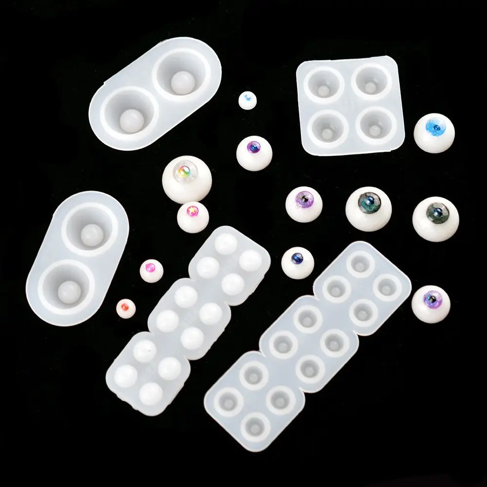 Silicone Doll Eyes Mold Half Round Eyeballs for DIY Accessories