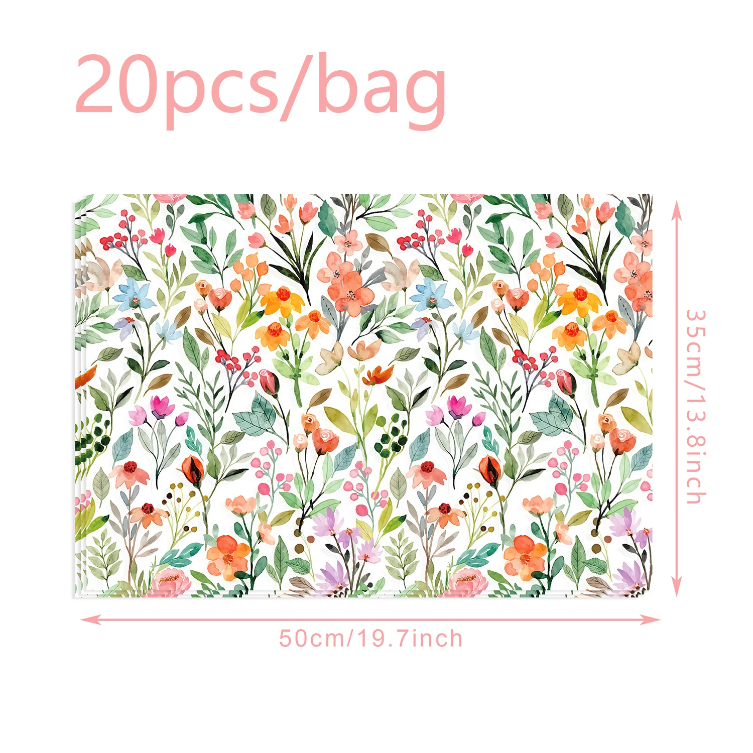 20/50pc Wilde Blume Seidenpapier Schnee Birne Papier Geschenkpapier Geburtstag Hochzeit Party Dekoration DIY Geschenk Verpackung liefert – Detail 5