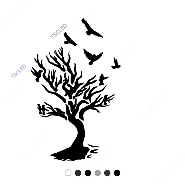 

Dry Tree and Birds 17cm sticker