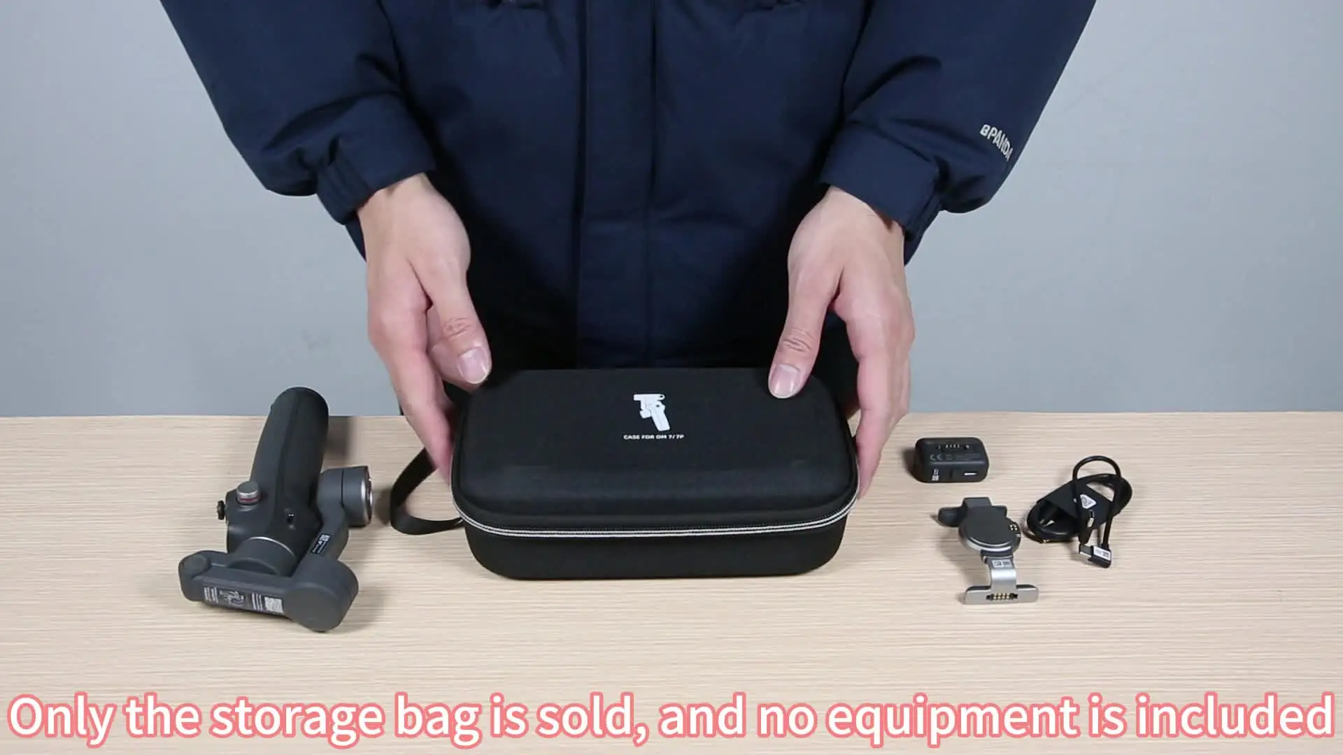 Custodia Da Viaggio Per DJI Osmo Mobile 7/7P - Borsa Protettiva In Nylon PU Con Tracolla - Grigia