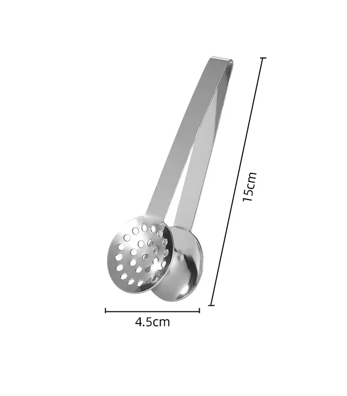 1PC Stainless Steel Tea Bag Squeezer Round Teabag Tong Strainer Herb Grip Kitchen Tool Lemon Slice Clip Squeezer Holder Grip