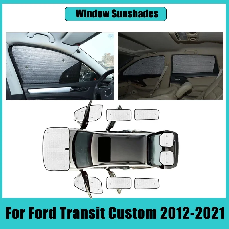 

For Ford Transit Custom 2012-2021 2013 Car Full Coverage Sunshade Sun Sunscreen Window Windshield Anti-UV Cover Auto Accessories