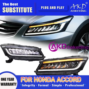 AKD Head Lamp for Honda Accord LED Headlight 2008-2012 Headlights Accord DRL Turn Signal High Beam Angel Eye Projector