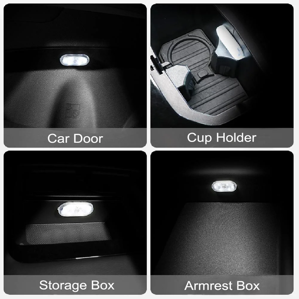 Usb Led Lampe Sans Fil Voiture Intérieur Lumière Tactile Capteur Plafond  Livre Lumières Magnétique Voiture Nuit