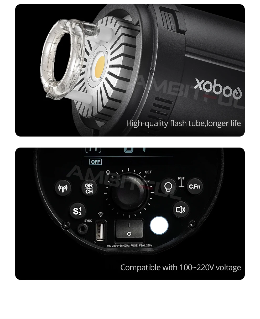 Godox DP400IIIV DP600IIIV DP600III-V Flash Light with Built-in 2.4G Wireless X S