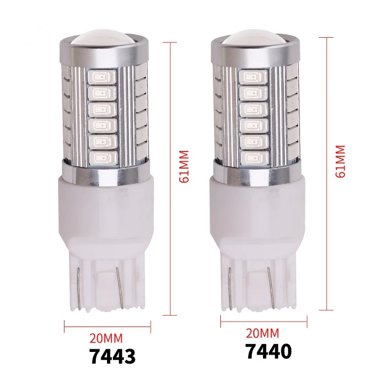 LED Car Bulbs 1 PCS PY21W P21/5W 1156 Ba15s 1157 Bay15d For Car Turn Signal Light 12V 33SMD 7000K White Brake Reverse Parking Lamps