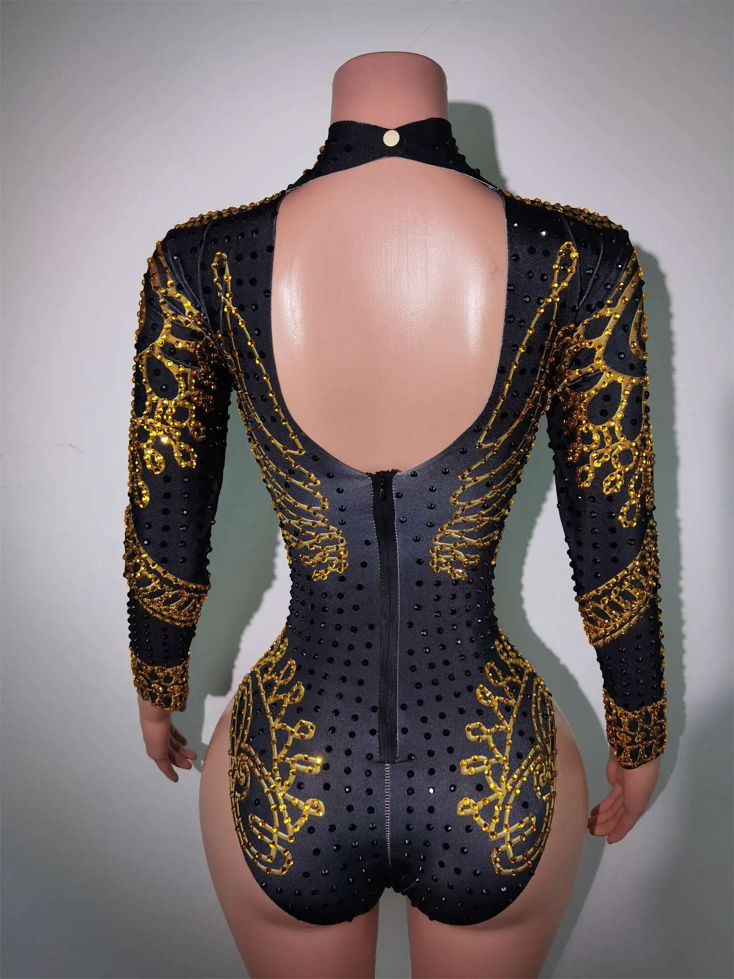Sexy Rhinestones Bodysuit Birthday Celebrate Wear Female Singer Show Bodysuit Evening Prom Party Stage Wear Napolun