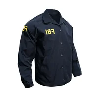 American Casual FBI Federal Agent Trainer Jacket Men's Outerwear Youth Spring Autumn Thin Loose Identification Windbreaker