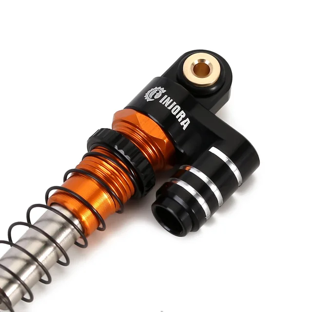 INJORA 43MM Shock Absorber Aluminum Threaded Tele Damper Upgrade for 1/24 RC Car Axial SCX24 C10 JLU Gladiator Micro Crawler 5