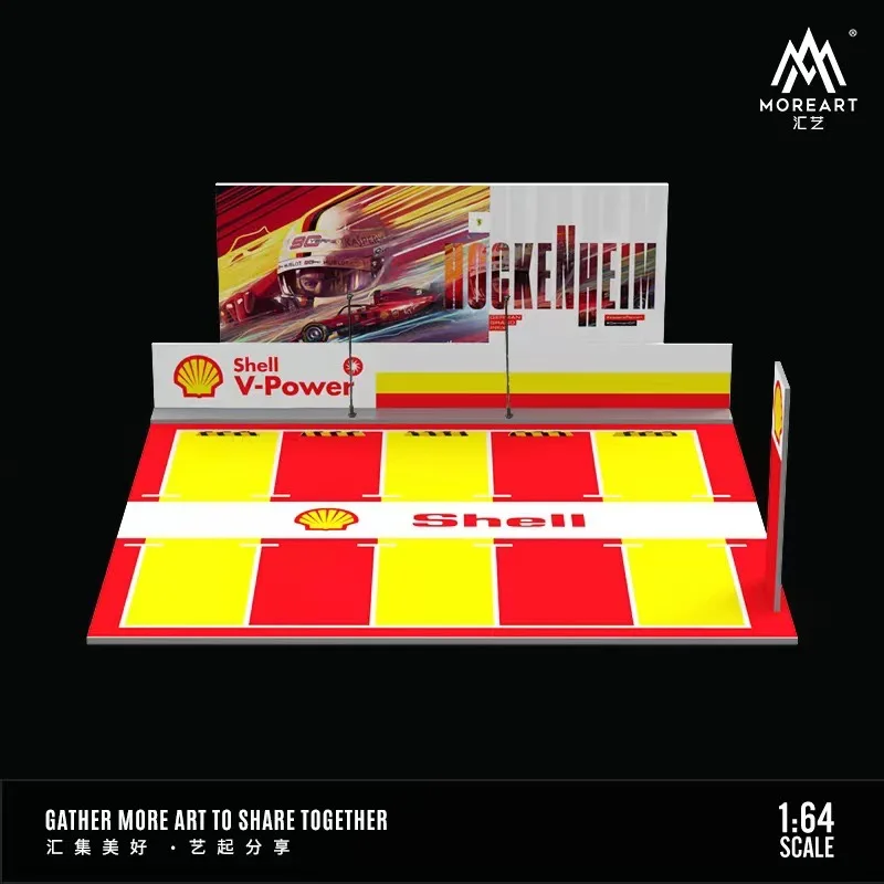 Timemmicro + Moreart 1:64 Shell Painting Style Open Car Park Assembly Scene