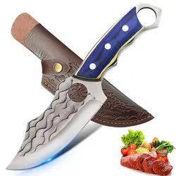 Kitchen Knife Forged Boning Knife,Stainless Steel Chef's Knife for Cooking Fruit Knife BBQ Meat Cleaver Butcher Knife 4Cr13