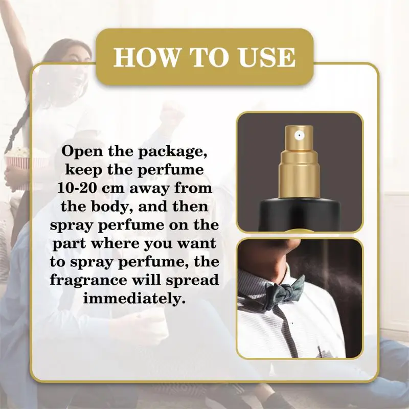 Perfume For Men Golden Pheromone Cologne 1/2/3PCS 50ML