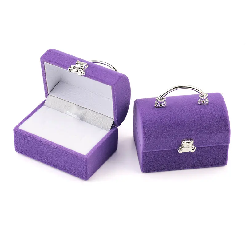 1 Piece Small Jewelry Box Velvet wedding Ring box Necklace Display Box Cute  Bear Gift box Container Case for Jewelry Packaging - AliExpress