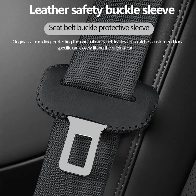 2pcs Car Seat Belt Buckle Protector Sleeve Anti Scratch Cover for