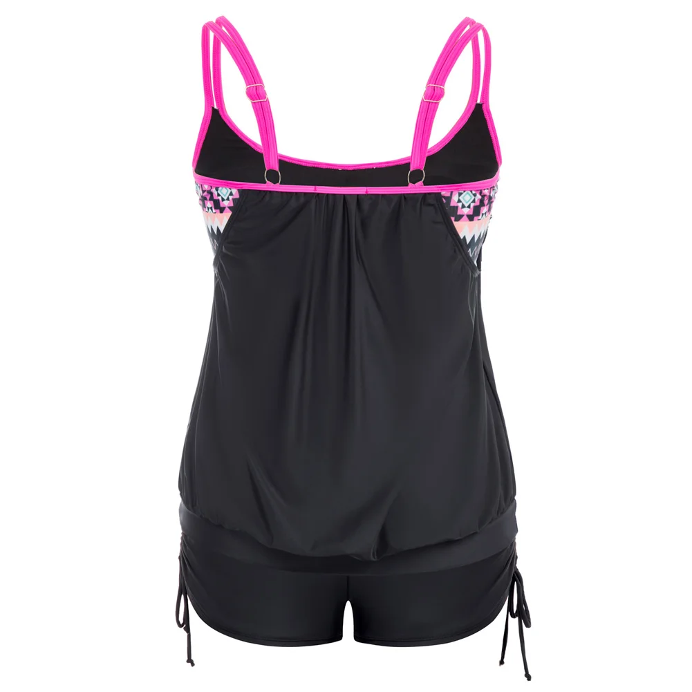 HN Women Plus Size Separated Swimsuit Padded Tops+High Waisted Briefs Swimwear Female Large Size Bathing Suit A30