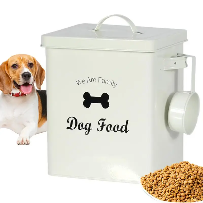 

Airtight Pet Food Containers Tank Container For Pet Food Storage Metal Portable Dog Food Bucket For Pet Foods Tablets Laundry